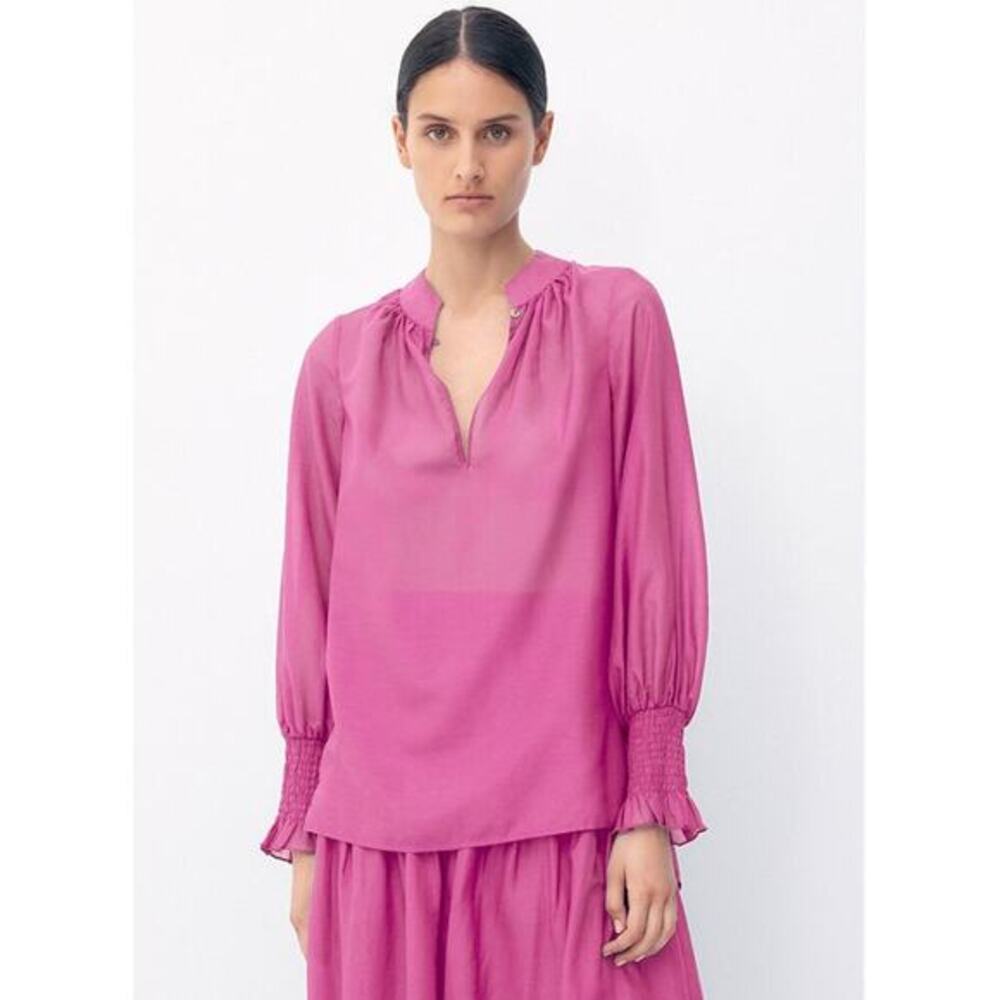 Bird & Knoll Izzy Fuschia Blouse‎